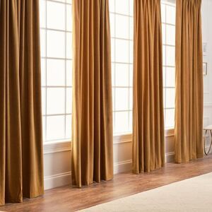 Chanasya -  2pk Solid Velvet Room Darkening Window Cu Brown